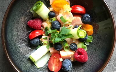 Ceviche de Saumon aux citrons verts et fruits de la passion 🐟