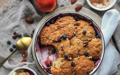 Cobbler aux pommes et aux myrtilles 🍎🍏🍎