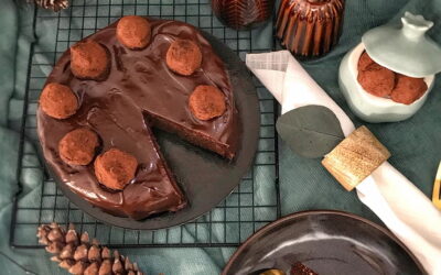 Gâteau extra chocolat et truffes 🍫 (sans gluten)