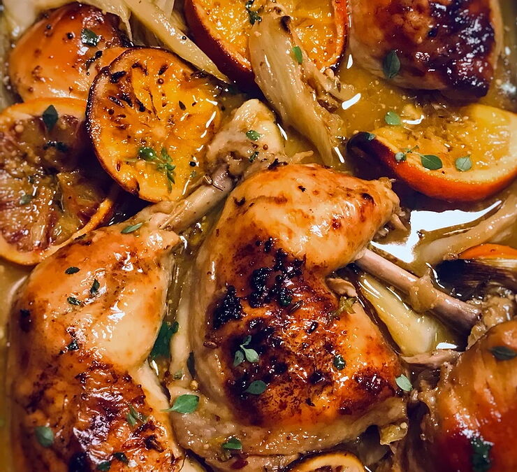 Poulet au fenouil et à l’orange 🍊🍗🍊